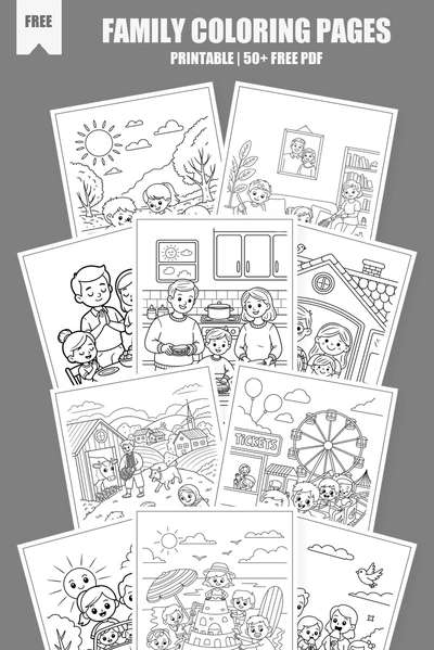Coloring Pages PDF Pack Cover