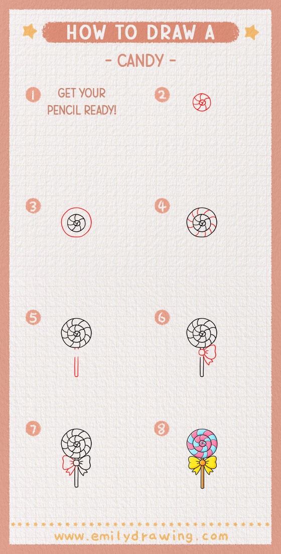 how to draw a candy pinterest pin