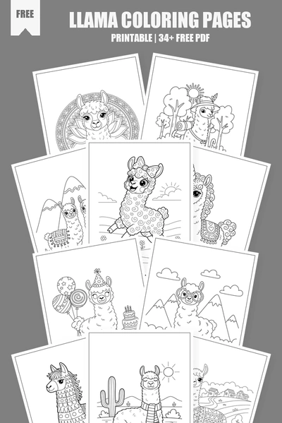 Coloring Pages PDF Pack Cover