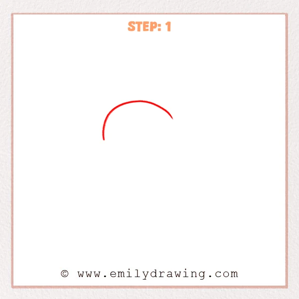 how to draw a cloud - A simple curved arc line forming the top edge of a cloud sketch.
