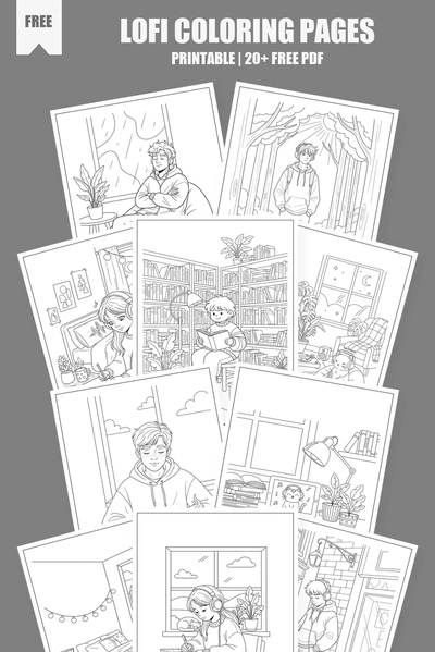 Coloring Pages PDF Pack Cover