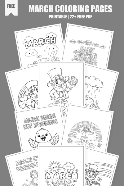 Coloring Pages PDF Pack Cover