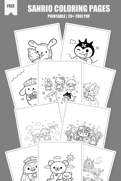Coloring Pages PDF Pack Cover