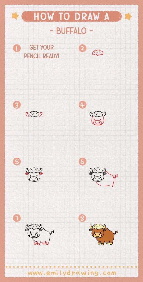 how to draw a buffalo pinterest pin