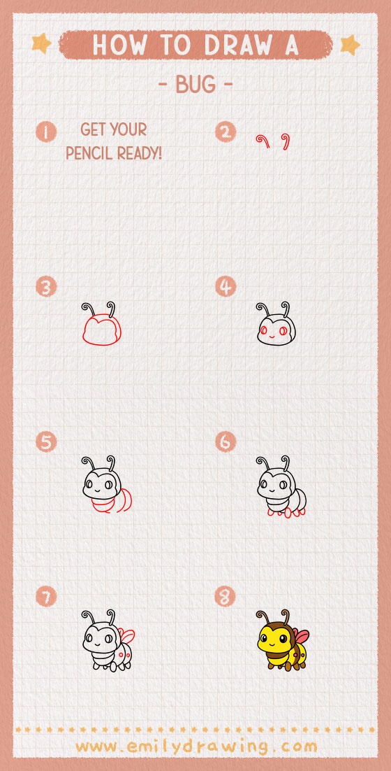 how to draw a bug pinterest pin