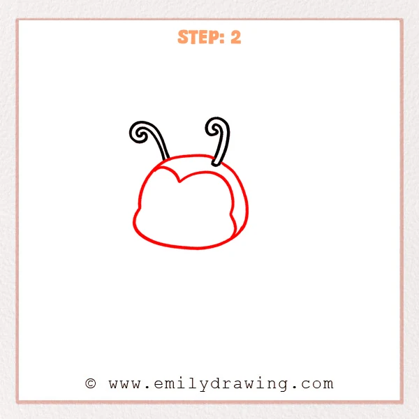 how to draw a bug - Step 2