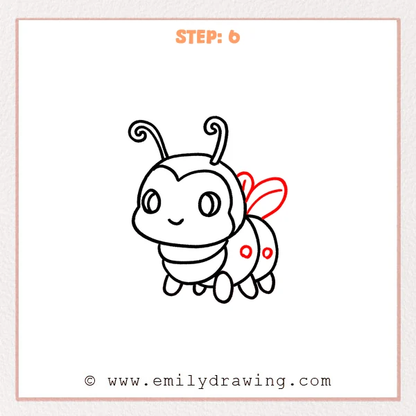 how to draw a bug - Step 6