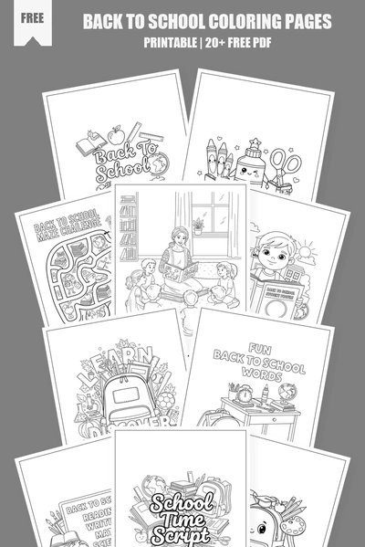 Coloring Pages PDF Pack Cover