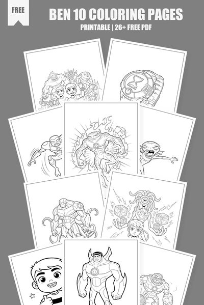 Coloring Pages PDF Pack Cover