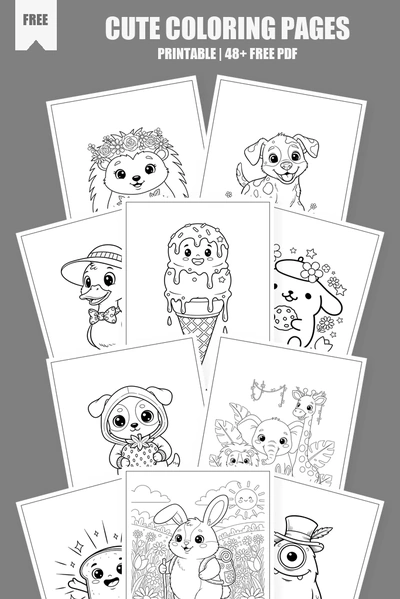 Coloring Pages PDF Pack Cover