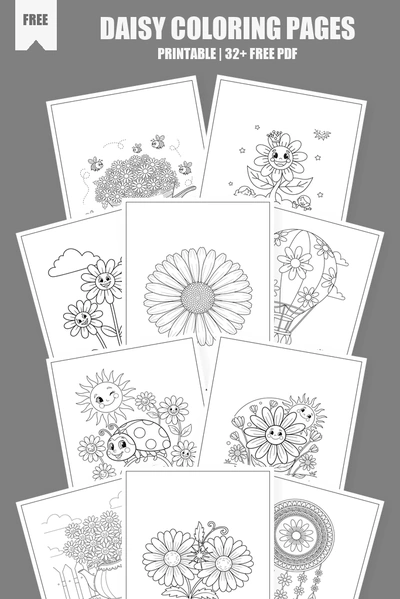 Coloring Pages PDF Pack Cover