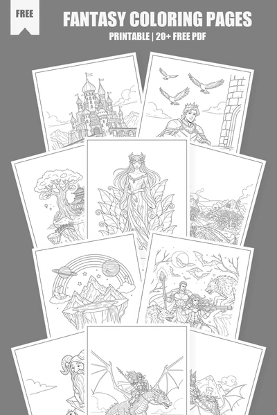 Coloring Pages PDF Pack Cover