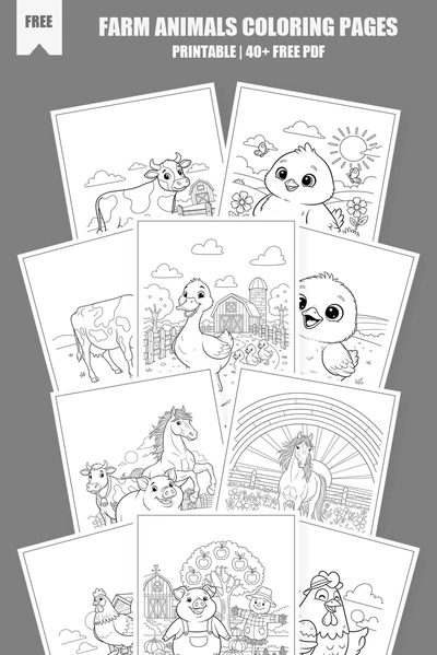 Coloring Pages PDF Pack Cover