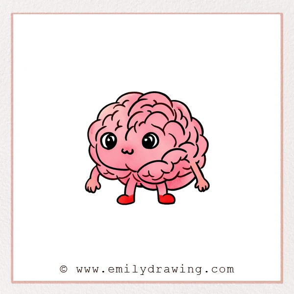 Draw R Brain Bot How to Draw a Cartoon Brain - Emily Drawing