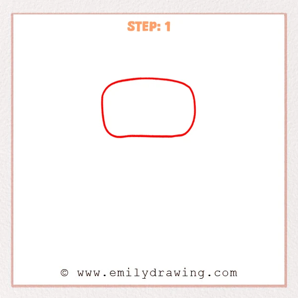 how to draw a chair - Step 1