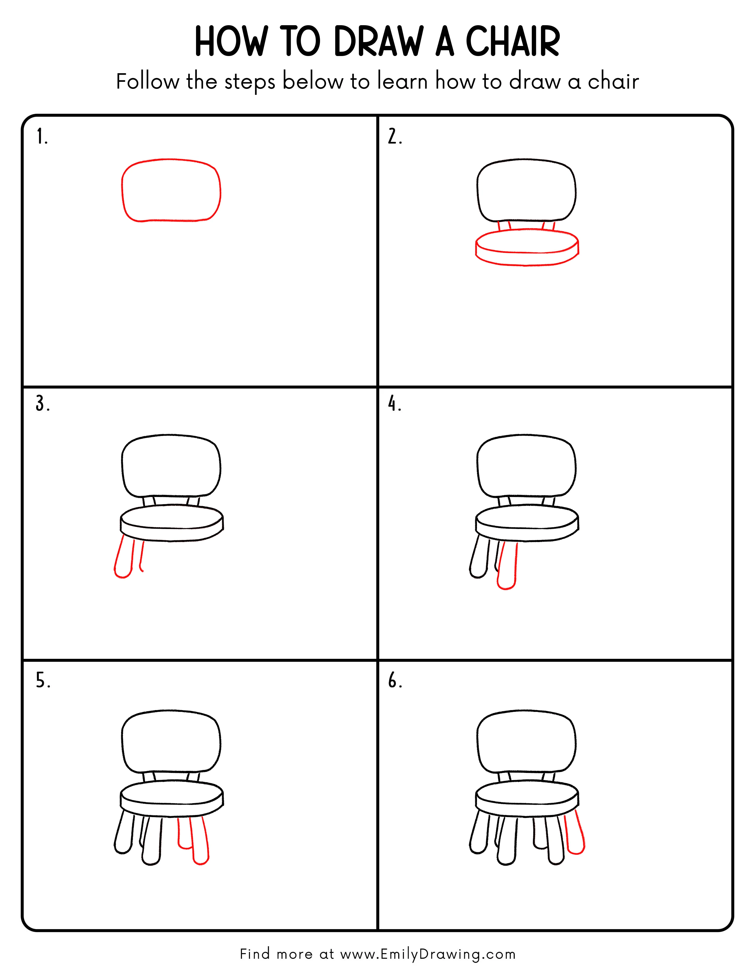 Printable Chair Drawing Guide