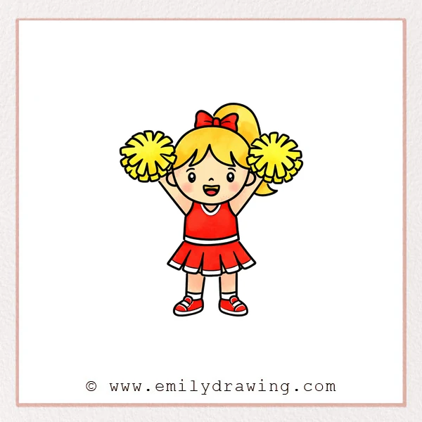 Preview of Cheerleader drawing