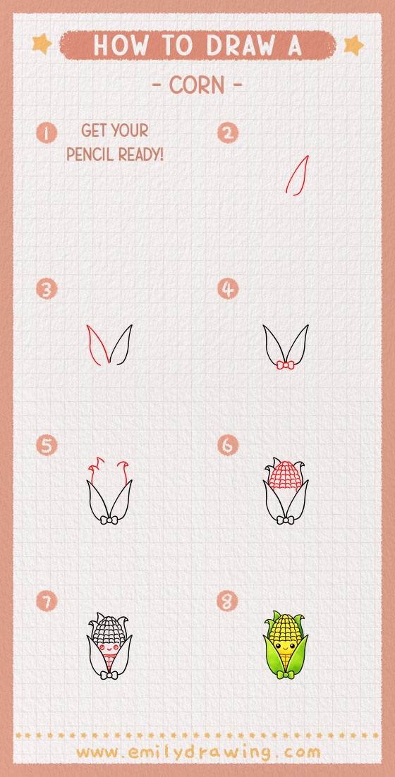 how to draw a corn pinterest pin