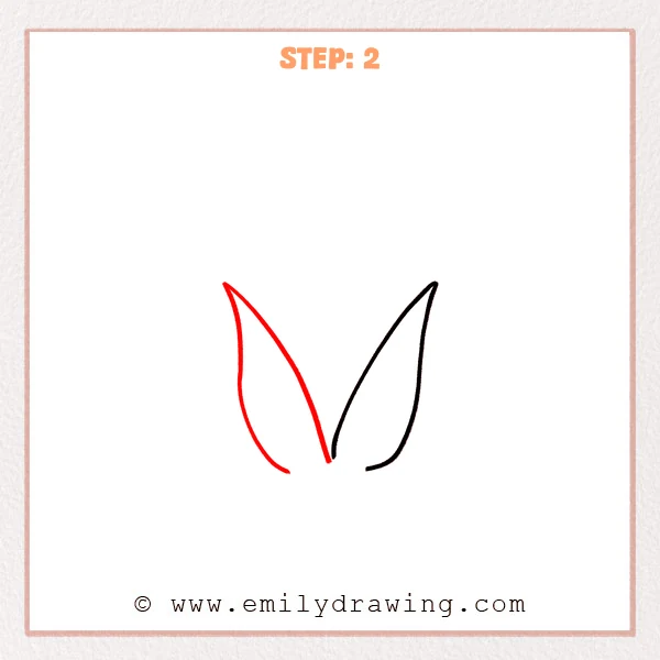 how to draw a corn - The corn drawing now shows two husk leaves side by side, with a new wider leaf added on the left.