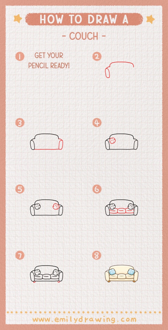 how to draw a couch pinterest pin
