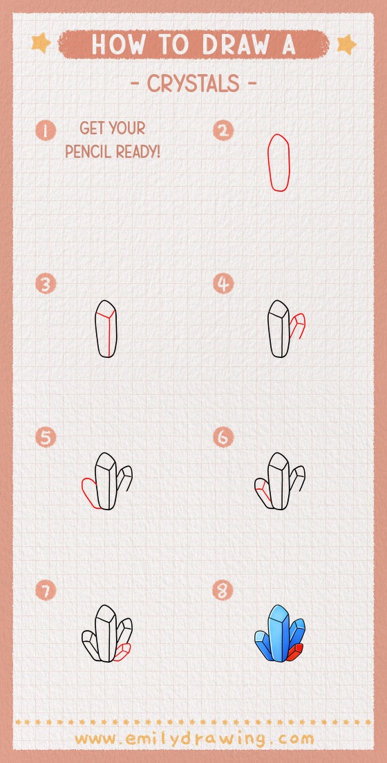 how to draw a crystals pinterest pin