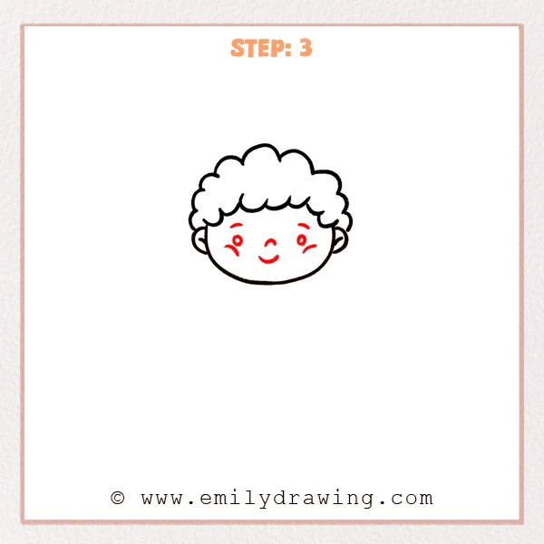 how to draw a cupid - Step 3