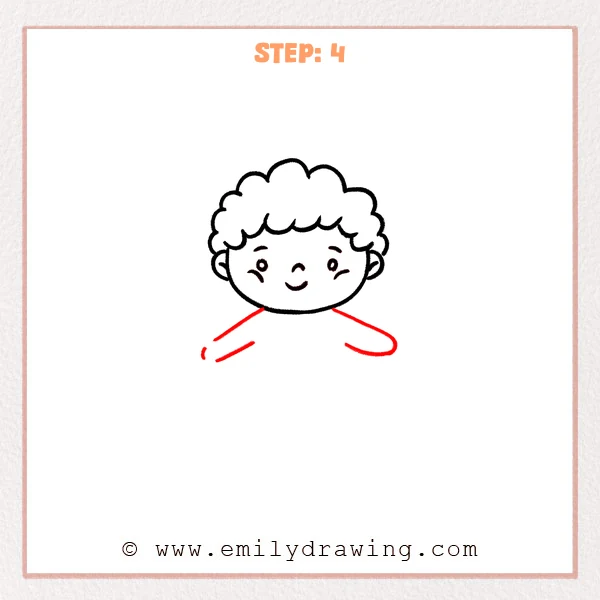 how to draw a cupid - Step 4