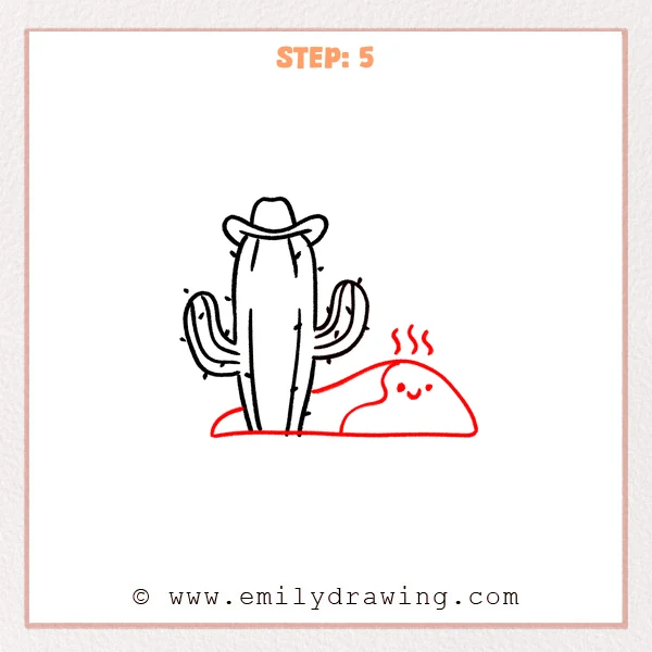 how to draw a desert - Step 5