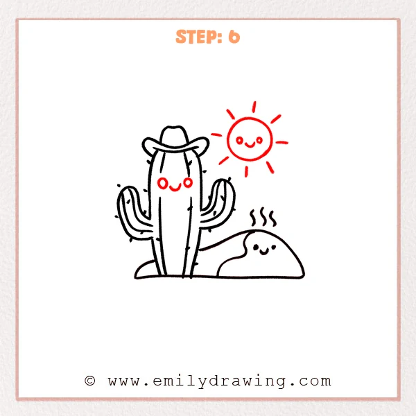 how to draw a desert - Step 6