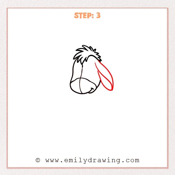 how to draw an eeyore - Step 3