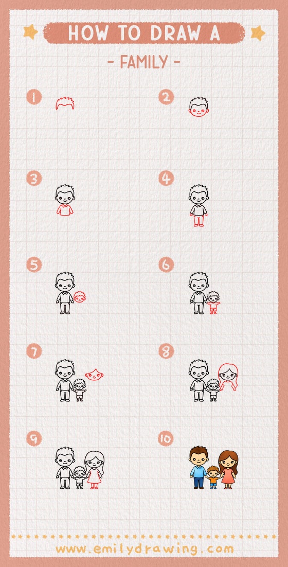 how to draw a family pinterest pin