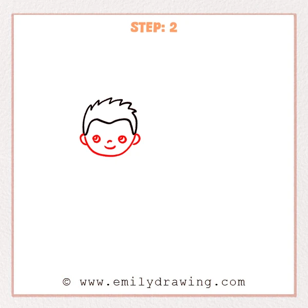 how to draw a family - Step 2