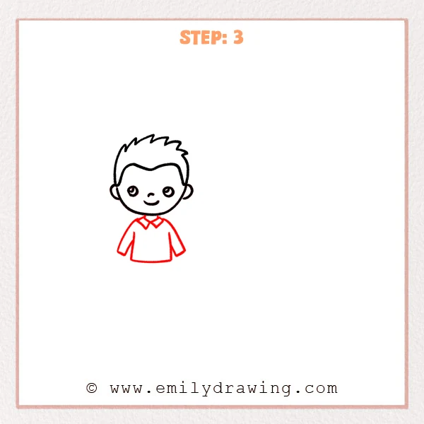 how to draw a family - Step 3