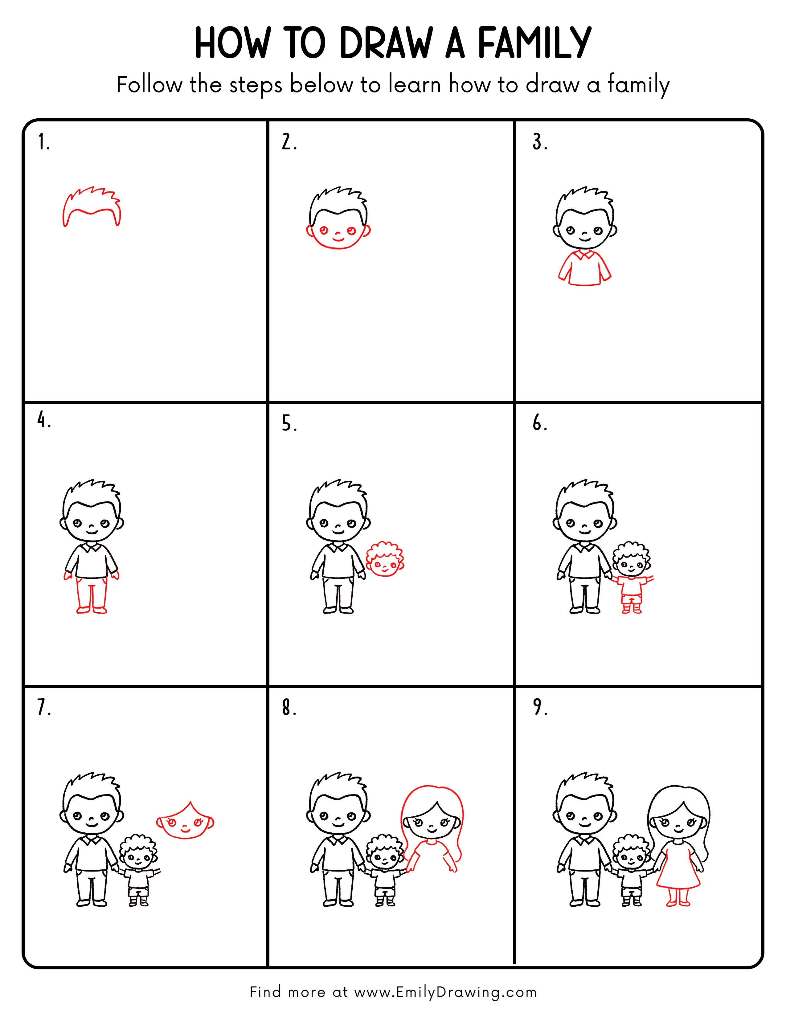 Printable Family Drawing Guide