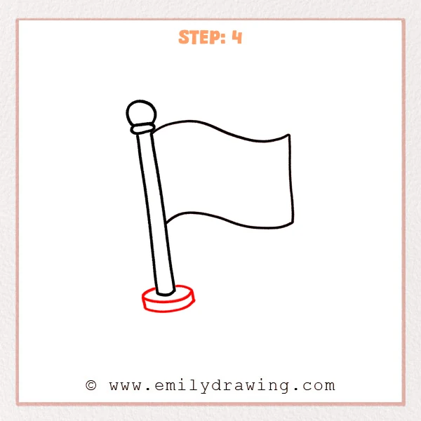 how to draw a flag - Step 4