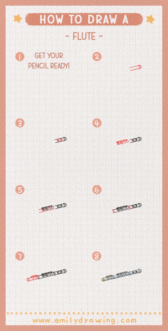 how to draw a flute pinterest pin