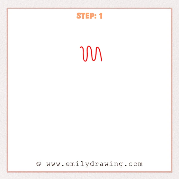 how to draw a fork - Step 1