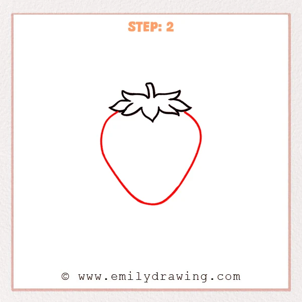how to draw a fruits - Step 2