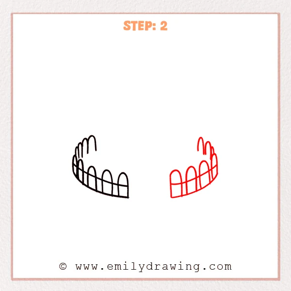 how to draw a garden - Step 2