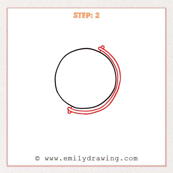 how to draw a globe - Step 2