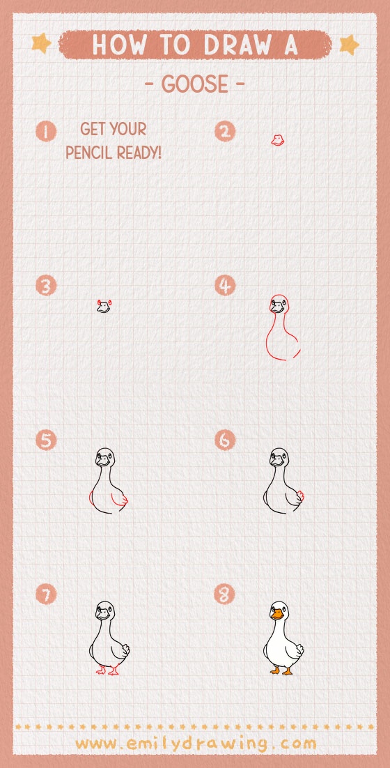 how to draw a goose pinterest pin
