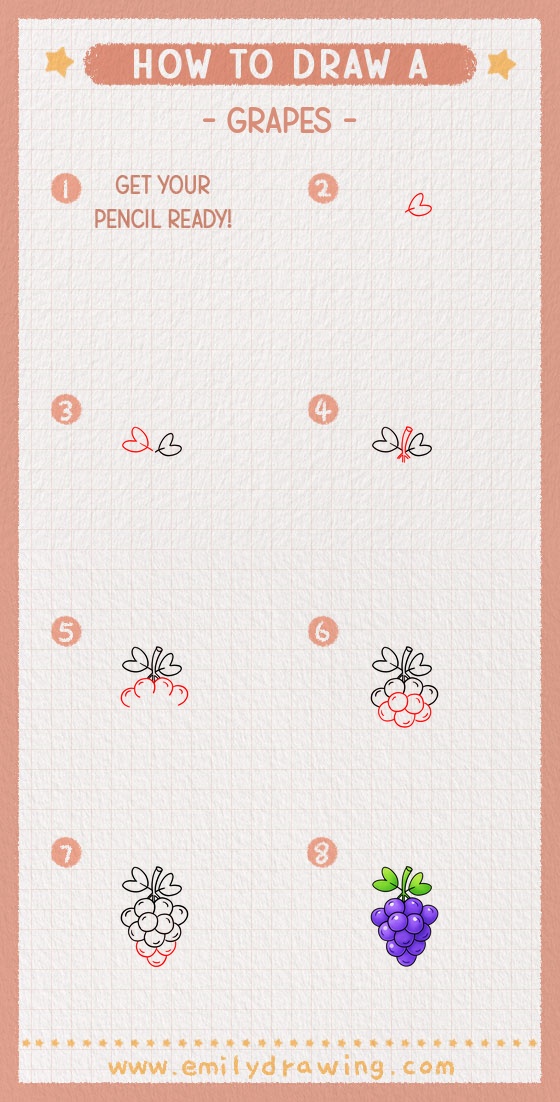 how to draw a grapes pinterest pin