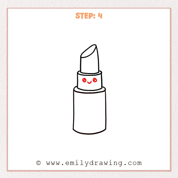 how to draw a lipstick - Step 4