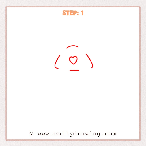 how to draw a windmill - Step 1