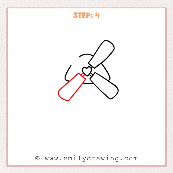 how to draw a windmill - Step 4