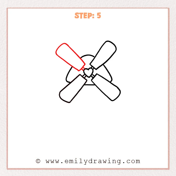 how to draw a windmill - Step 5