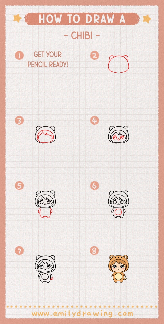 how to draw a chibi pinterest pin
