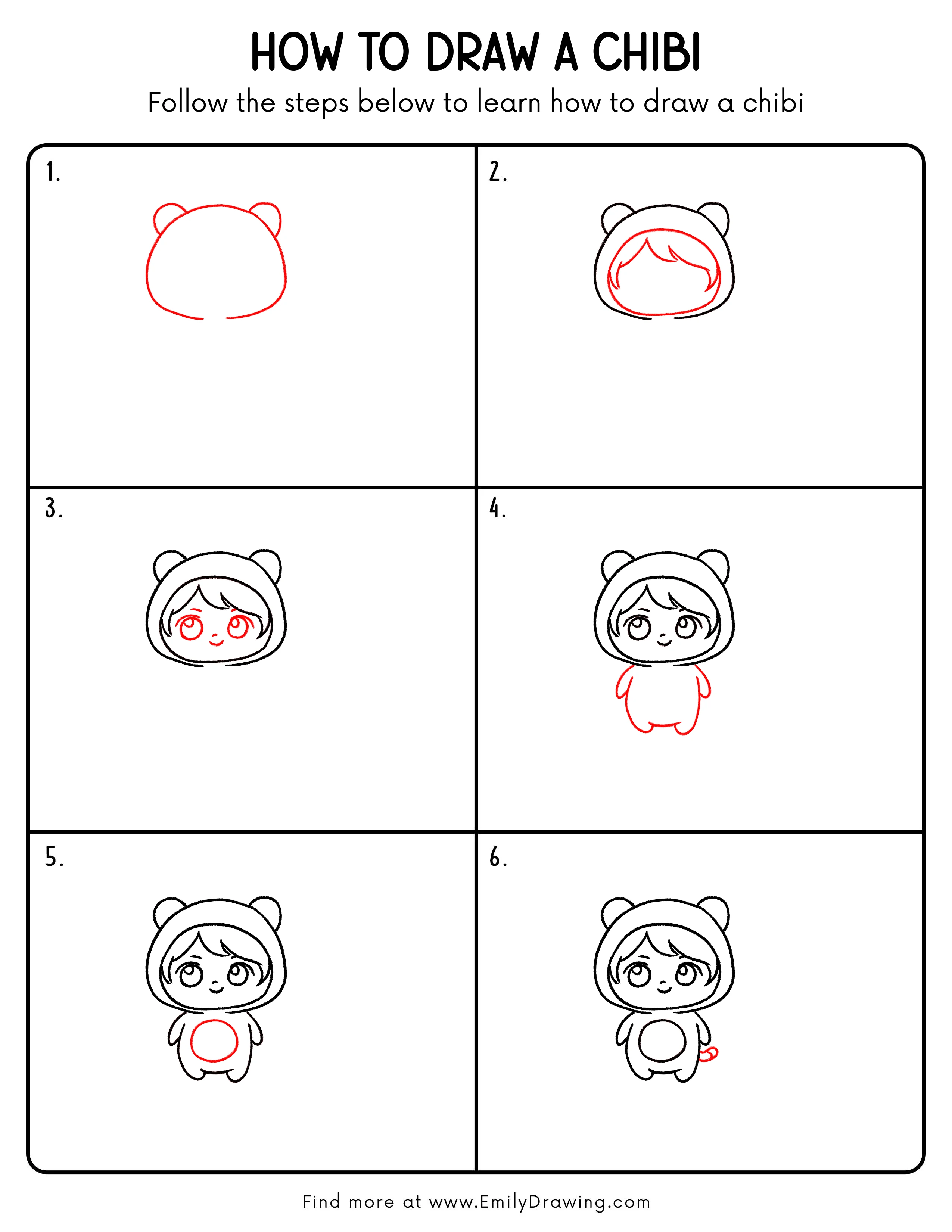 Printable Chibi Drawing Guide