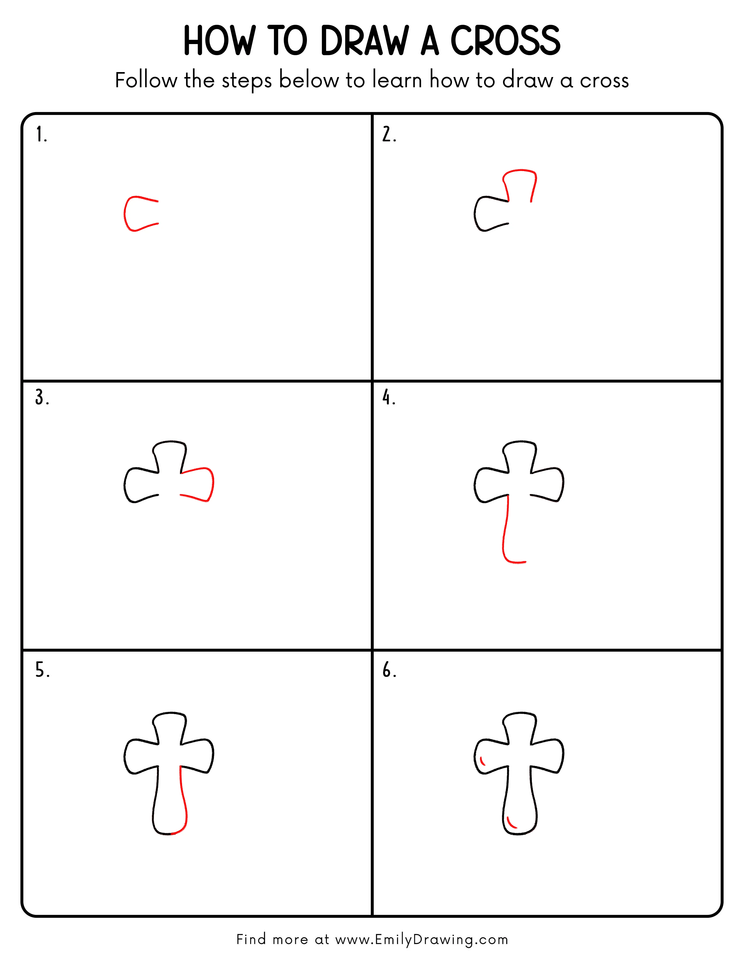 Printable Cross Drawing Guide