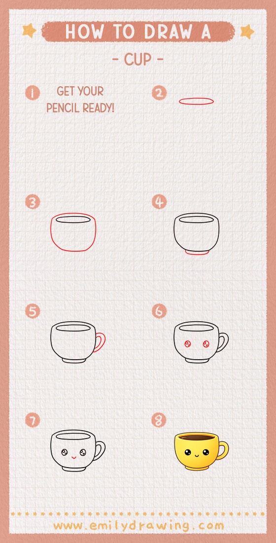 how to draw a cup pinterest pin
